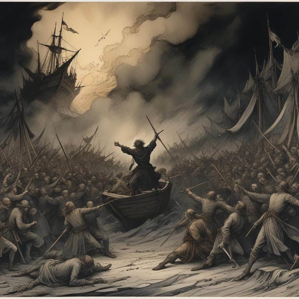 The climax of the play: a failed attempt at violence