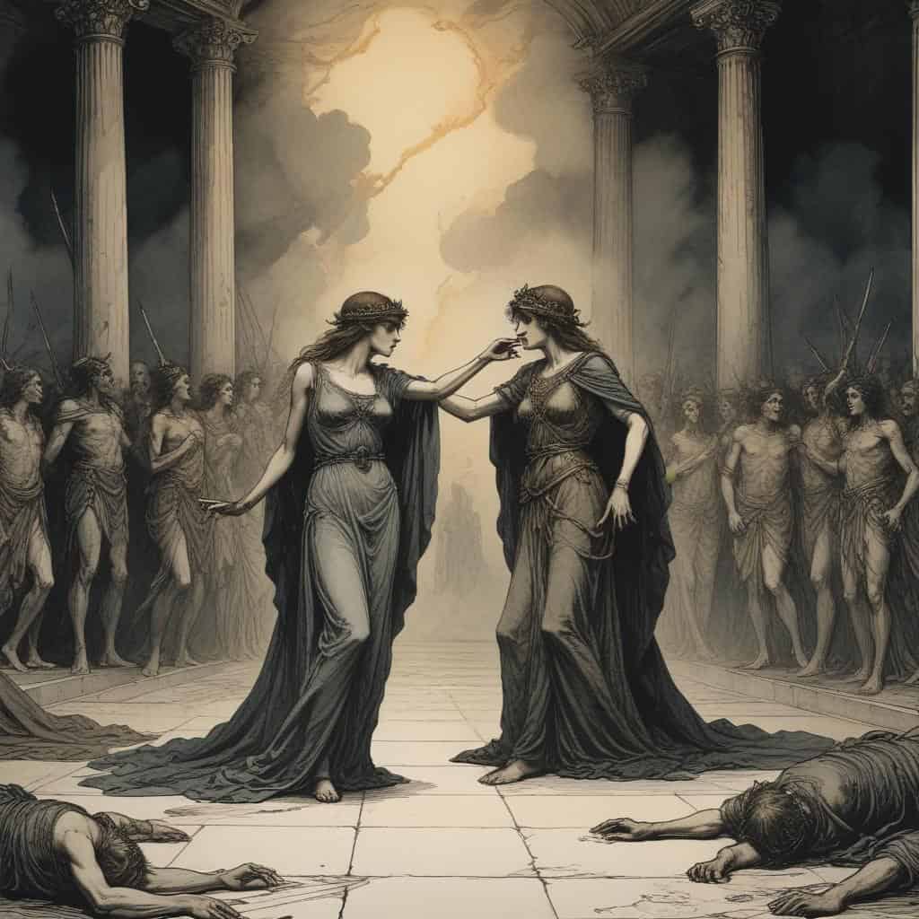 The Murder of Clytemnestra and Aegisthus