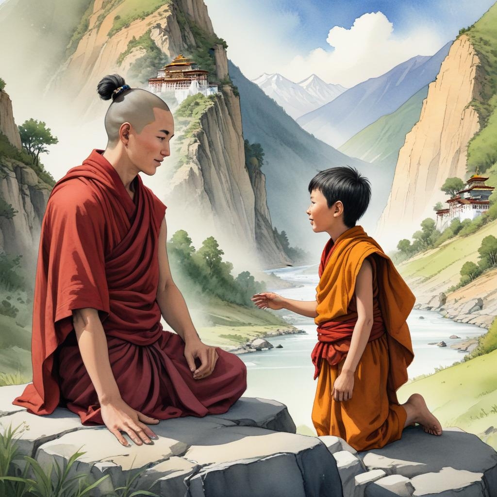 Kim Meets His Mentor, the Lama