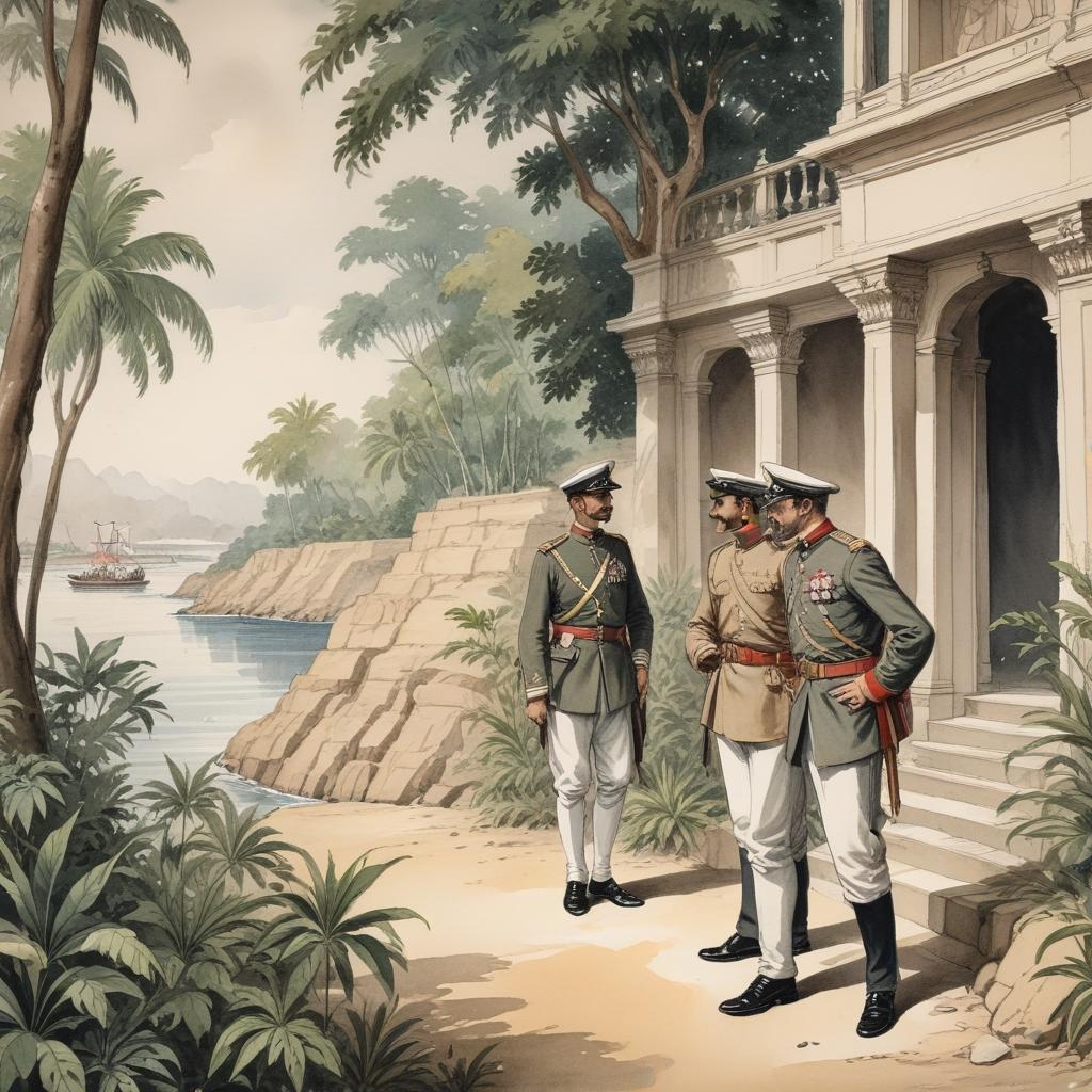 The Struggles of the British Officers