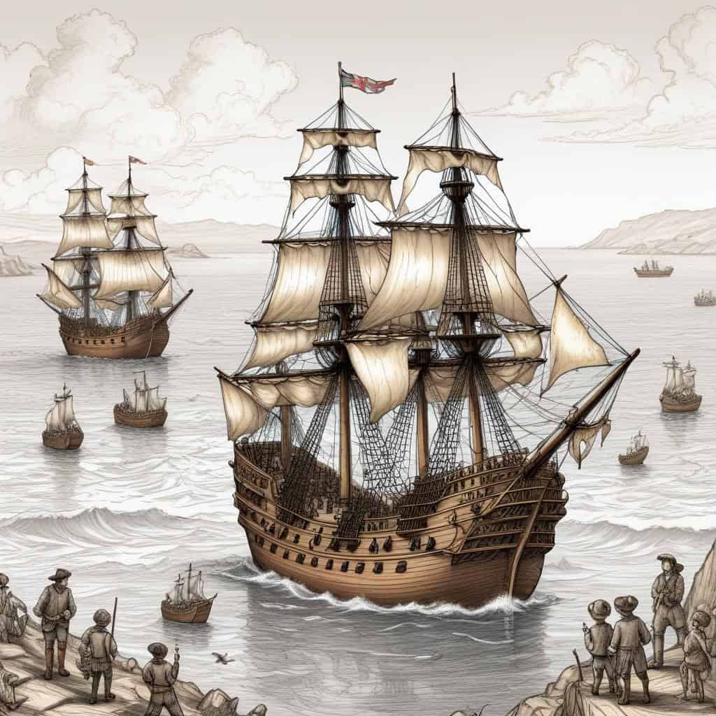 Departure from England