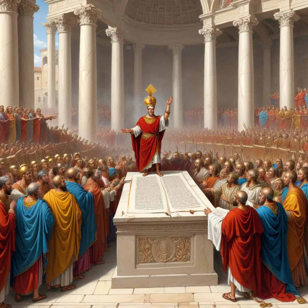 Declares Christianity the Official Religion