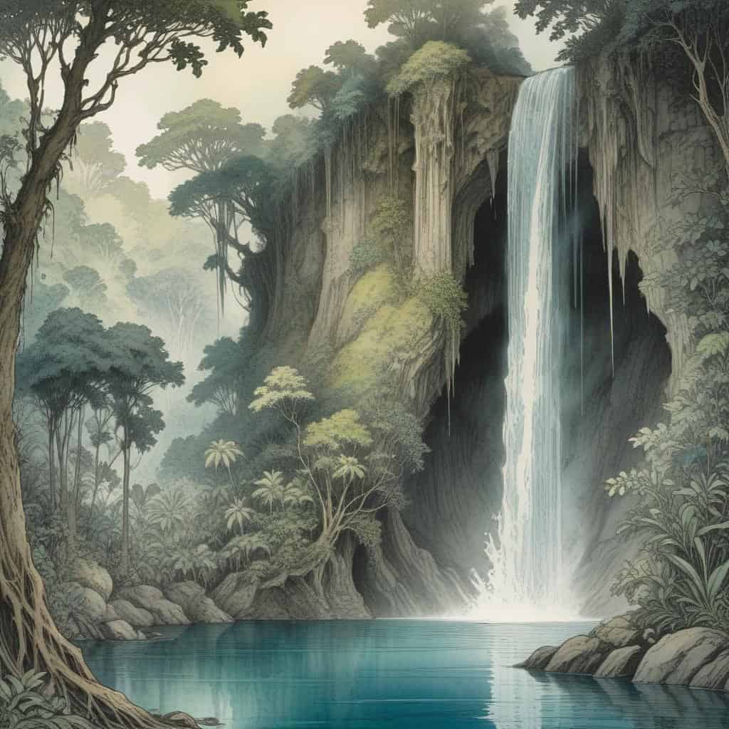 2. Ngardmau Waterfall