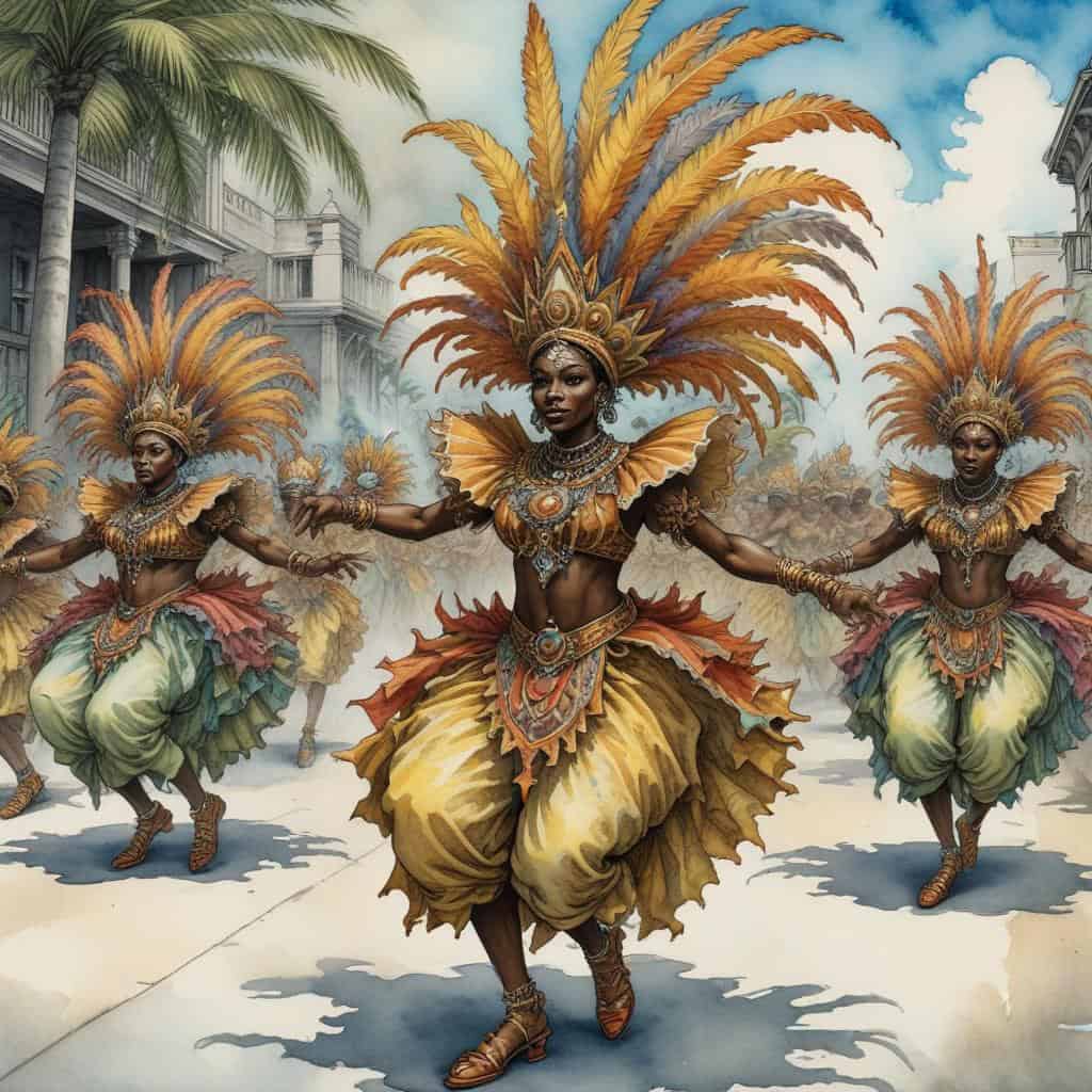Bahamian Junkanoo Dancers
