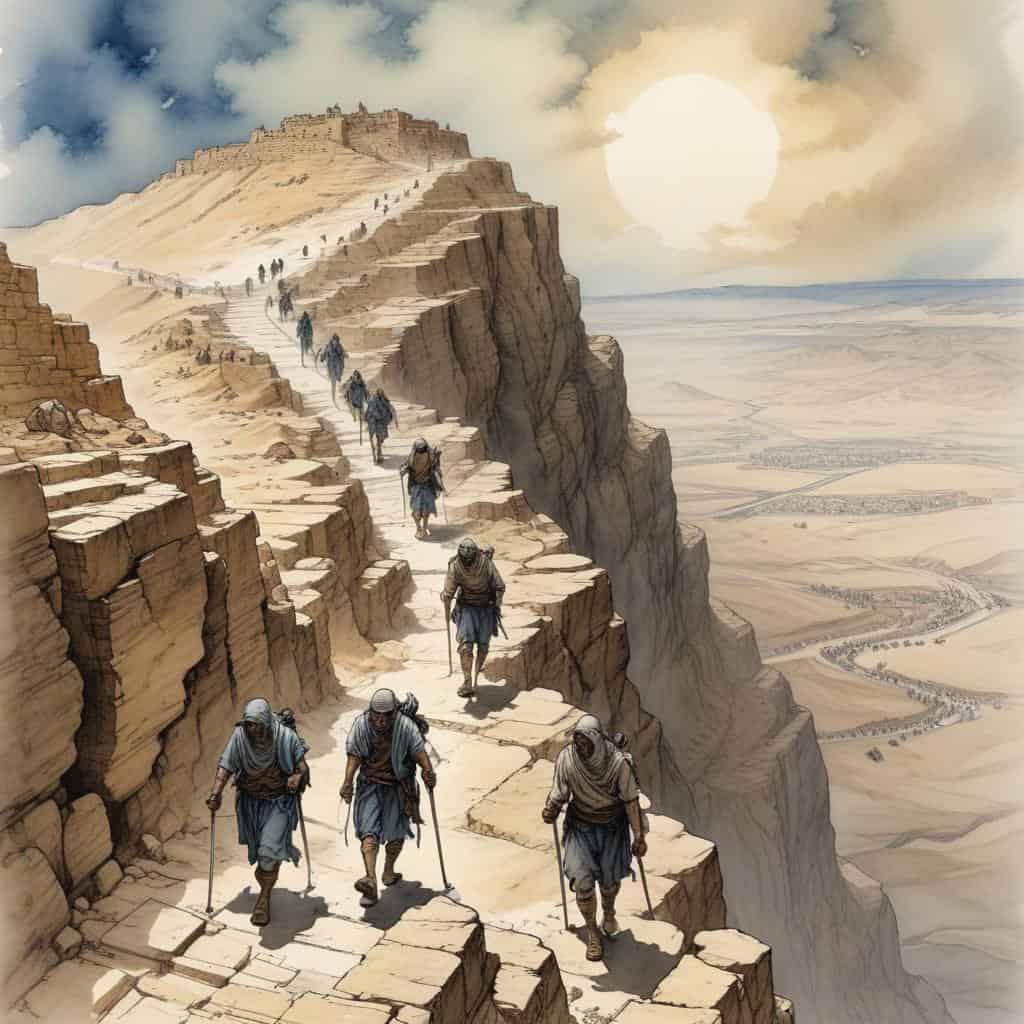 Hiking in Masada