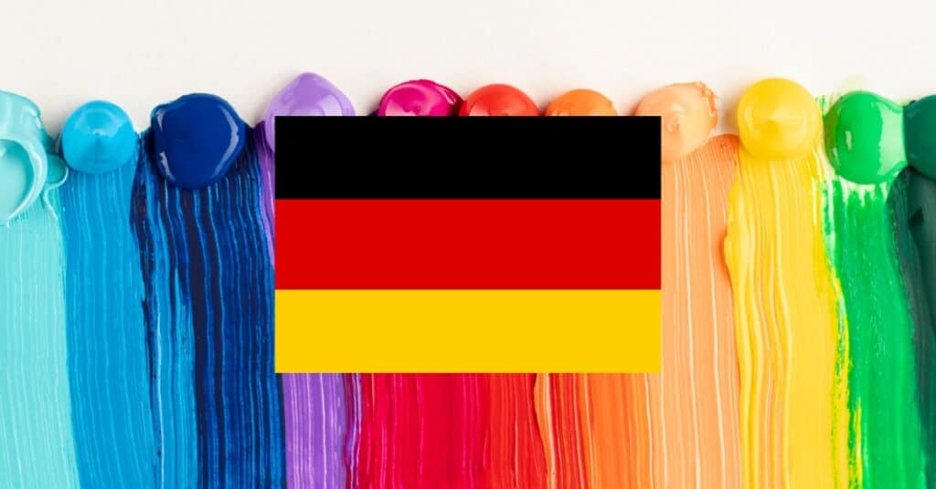 learning vocabulary games for colors in German