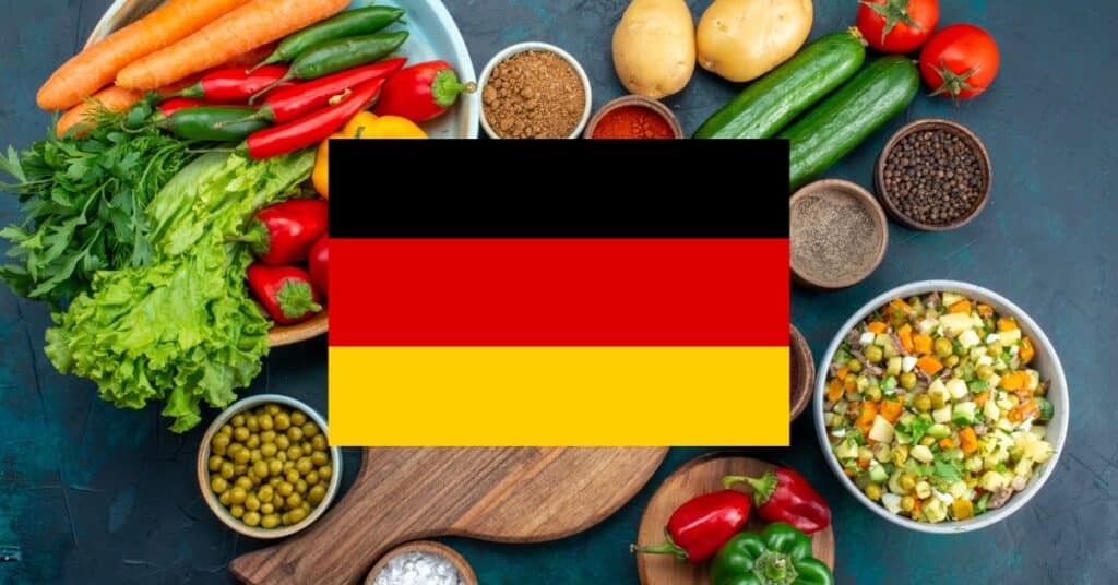 learning vocabulary games for vegetables in German