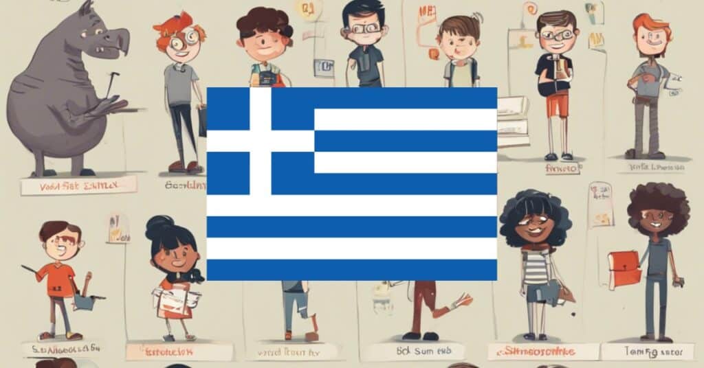 learning vocabulary games for adjectives in Greek