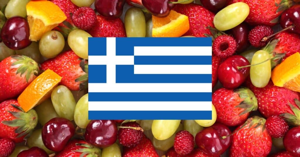 learning vocabulary games for fruits in Greek