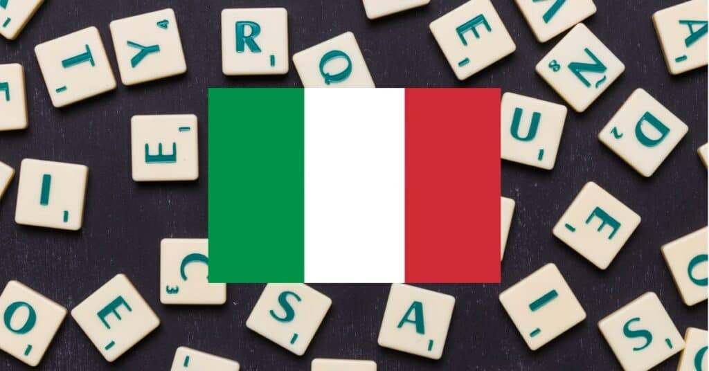 learning vocabulary games for basic words in Italian