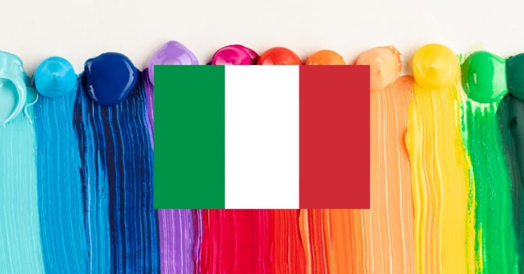 learning vocabulary games for colors in Italian