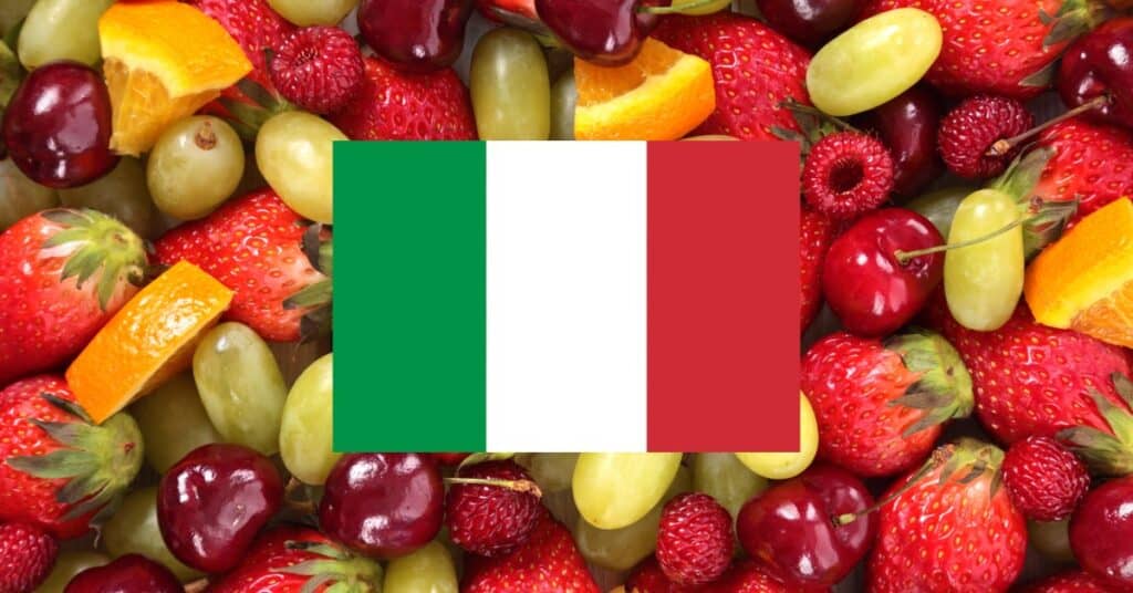 learning vocabulary games for fruits in Italian