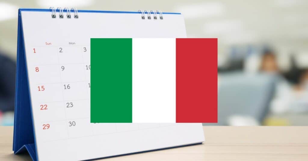 learning vocabulary games for months in Italian