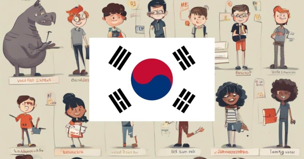 learning vocabulary games for adjectives in Korean