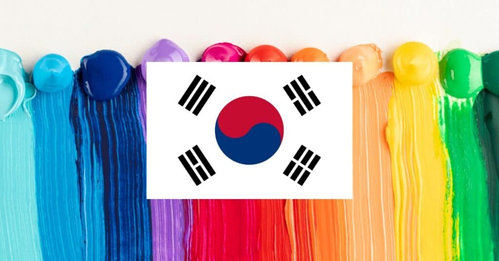 learning vocabulary games for colors in Korean