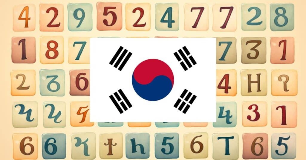 learning vocabulary games for numbers in Korean