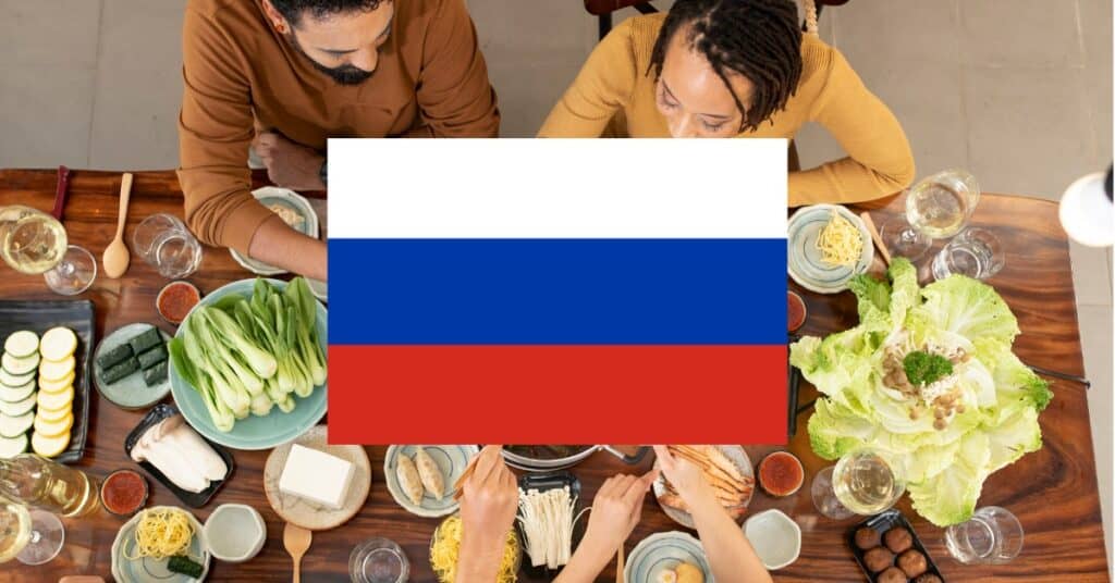 learning vocabulary games for eating out in Russian