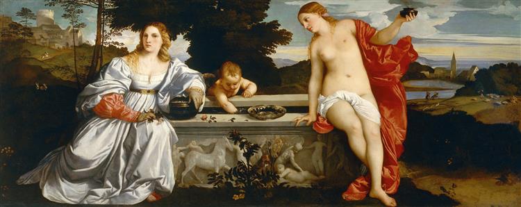 Sacred and Profane Love by Titian - a depiction of contrasting aspects of love