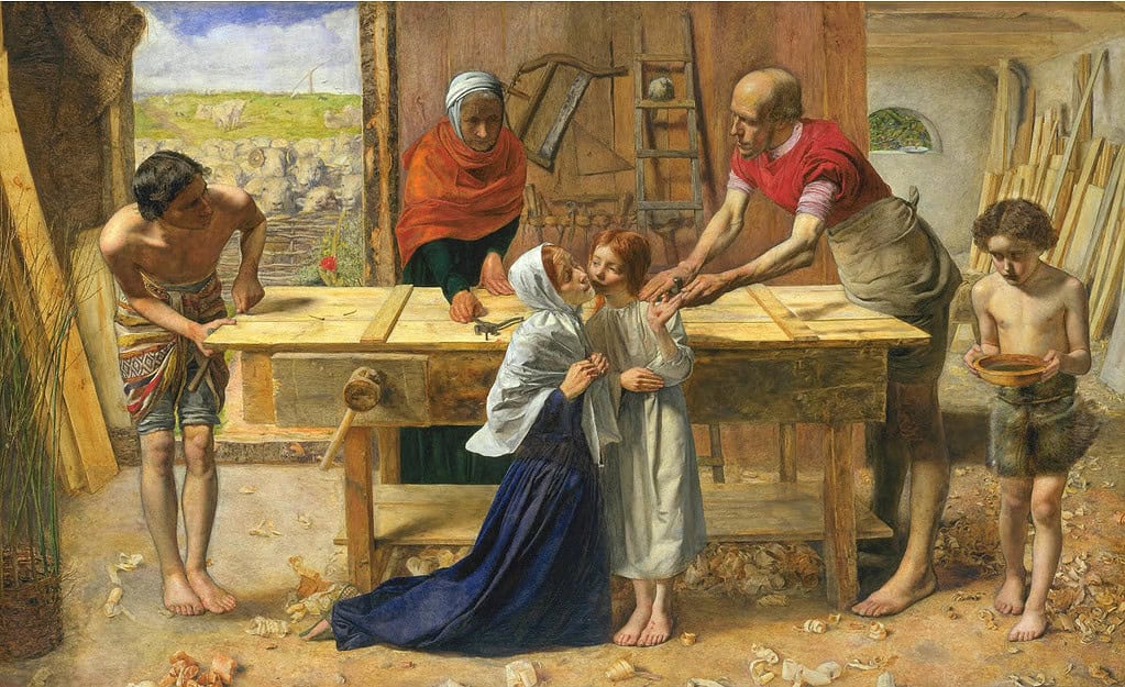 Christ in the House of His Parents Painting by John Everett Millais