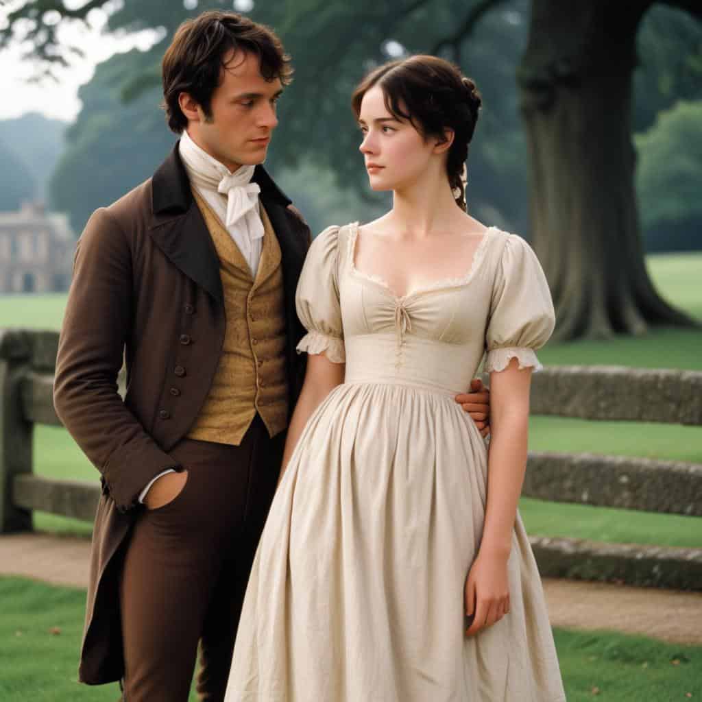 Illustration depicting the essence of Pride and Prejudice