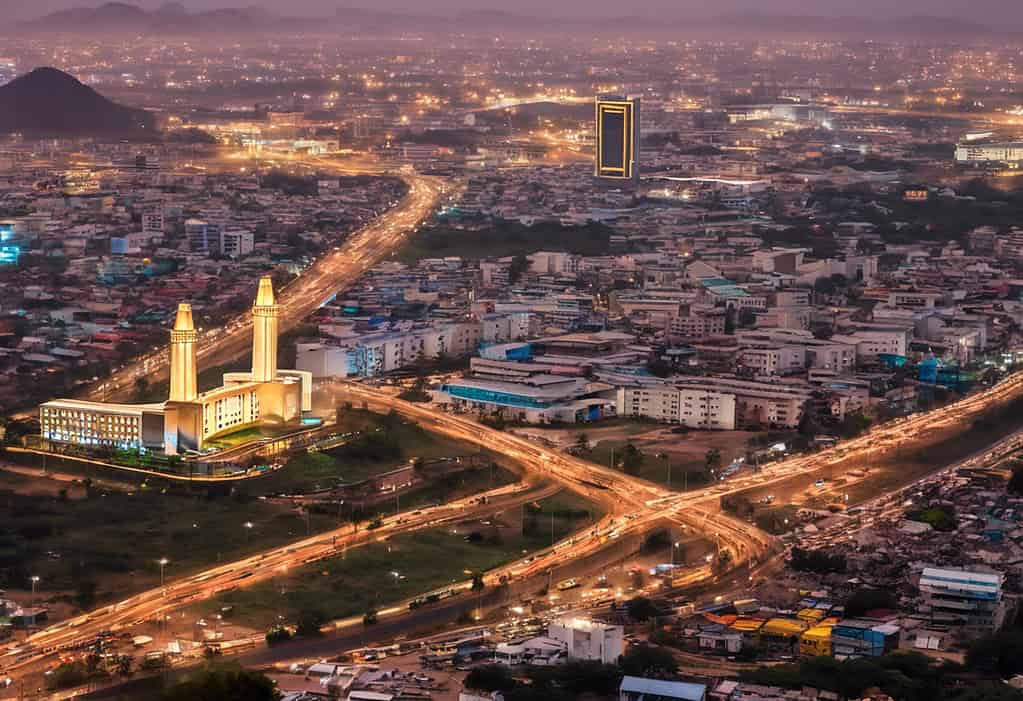 Abuja Nigeria Cityscape Sunset