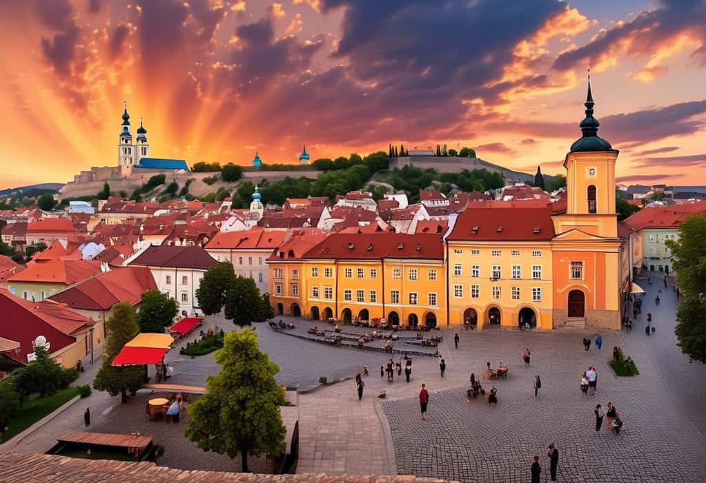 Eger Cityscape at Dusk