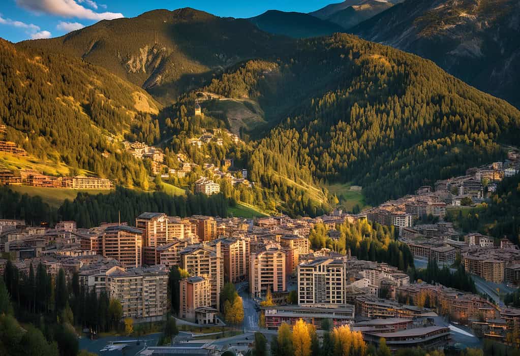 La Massana Andorra golden hour view