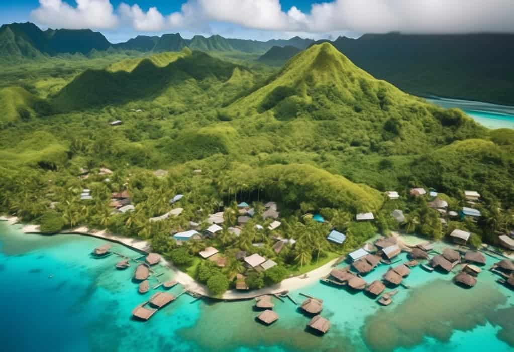 Aerial view of Palikir, the capital of the Federated States of Micronesia