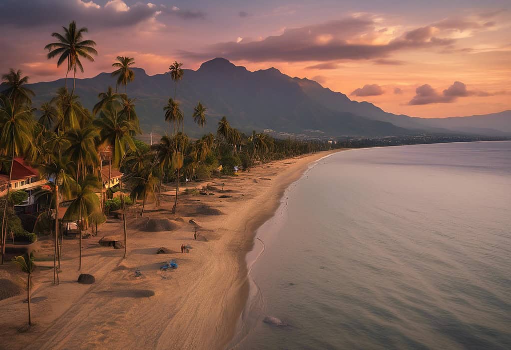 Sunset over Dili, Timor Sea