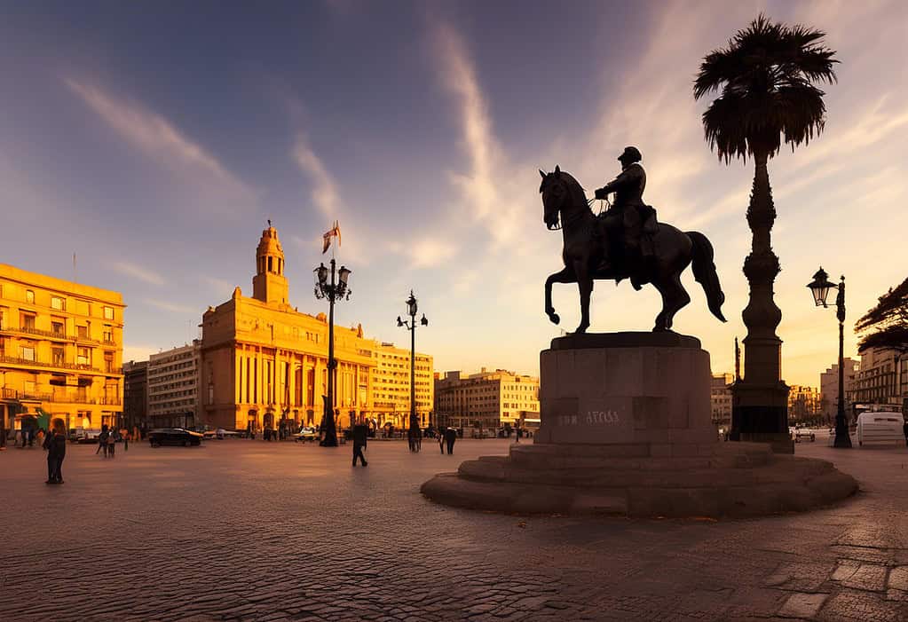 Sunset Plaza Independencia Montevideo Uruguay