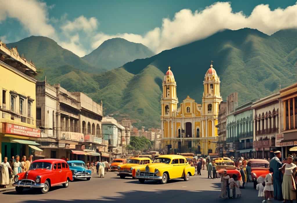 Vintage Caracas Street Scene