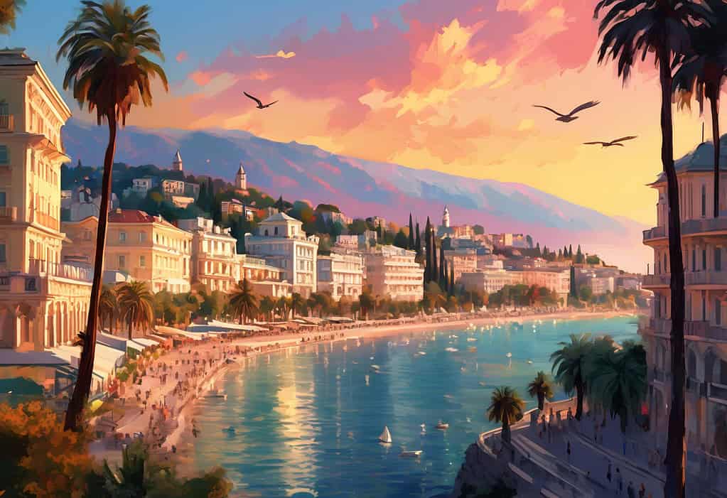 Yalta Summer Sunset Digital Art