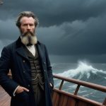 Man on ship during stormy weather