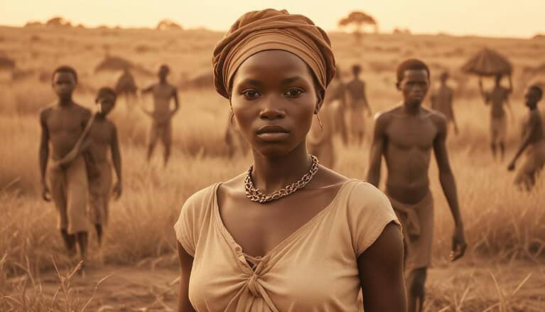 Historical depiction of African slavery.